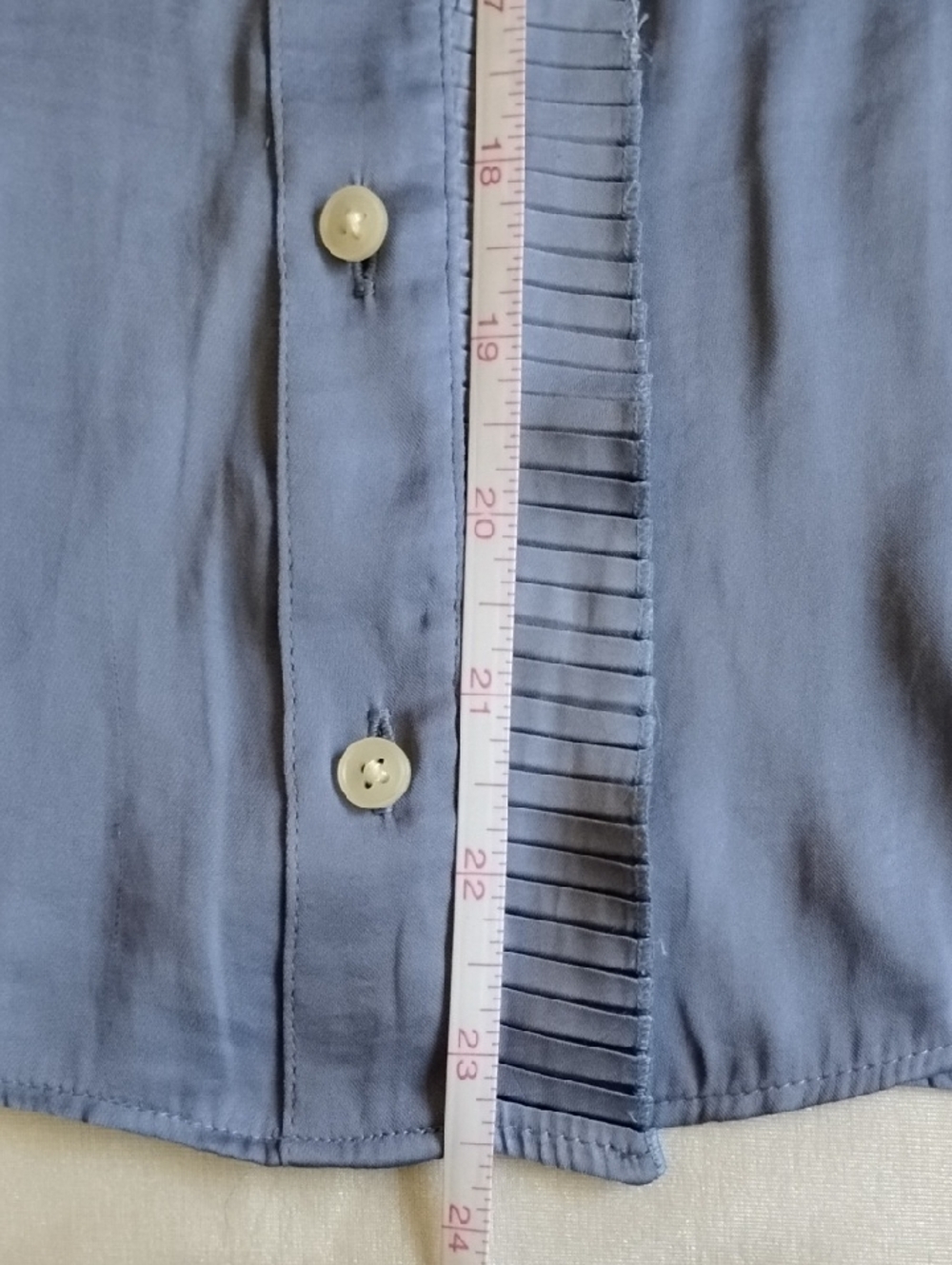 Banana Republic Sleeveless Pleated Blouse XS Blue - Picture 8 of 8